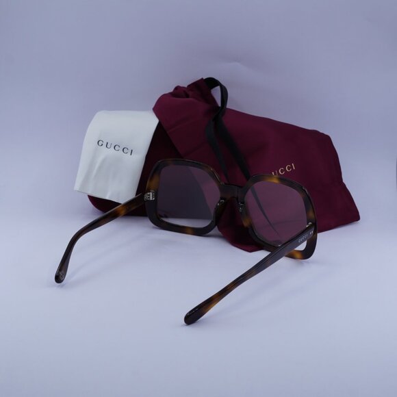 Gucci GG0625S 001 Square Sunglasses - Havana/Transparent - Picture 10 of 10
